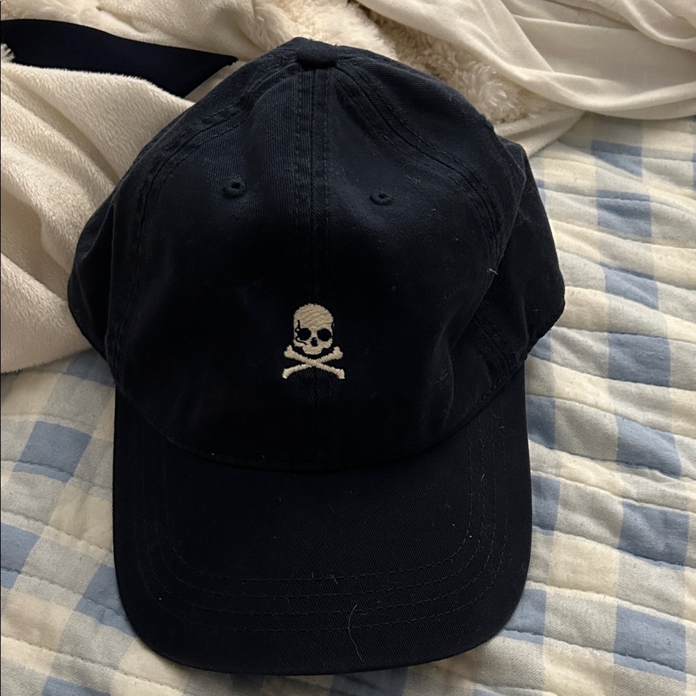 Navy blue Skull and Crossbones Cap